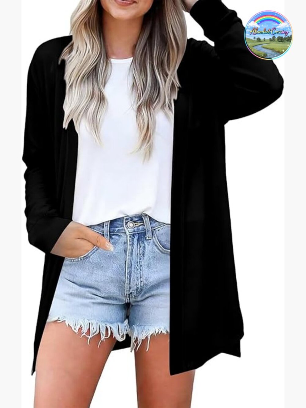Long Sleeve Lightweight Thin Cardigan with Pockets